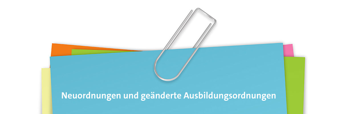 Neuordnungen und geänderte Ausbildungsordnungen