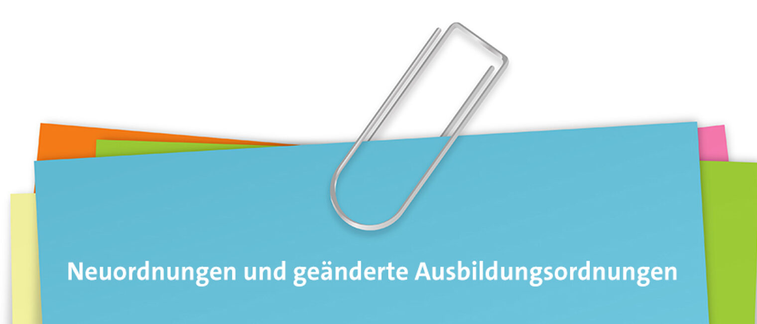 Neuordnungen und geänderte Ausbildungsordnungen