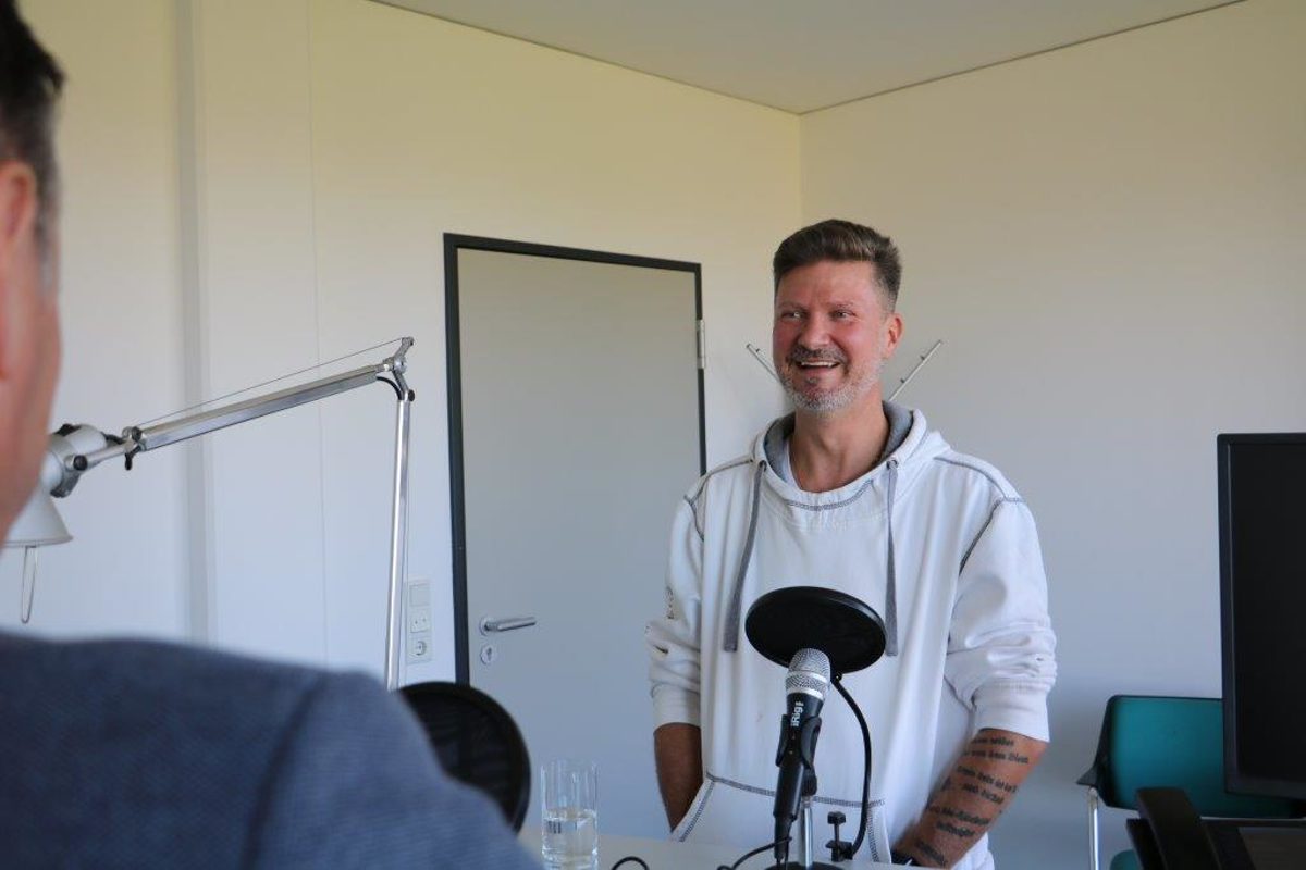 Stephan Hepp während der Aufnahme des Interview-Podcast
