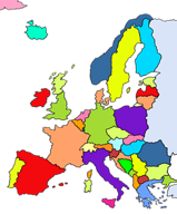 Karte von Europa.