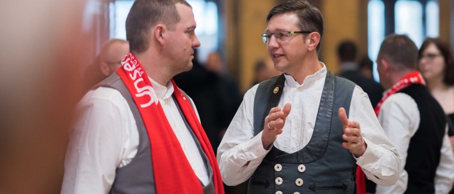 Impressionen der Meisterfeier des Jahrgangs 2022 am 18. Februar 2023 vor und w&auml;hrend der Veranstaltung im Kurhaus Wiesbaden.