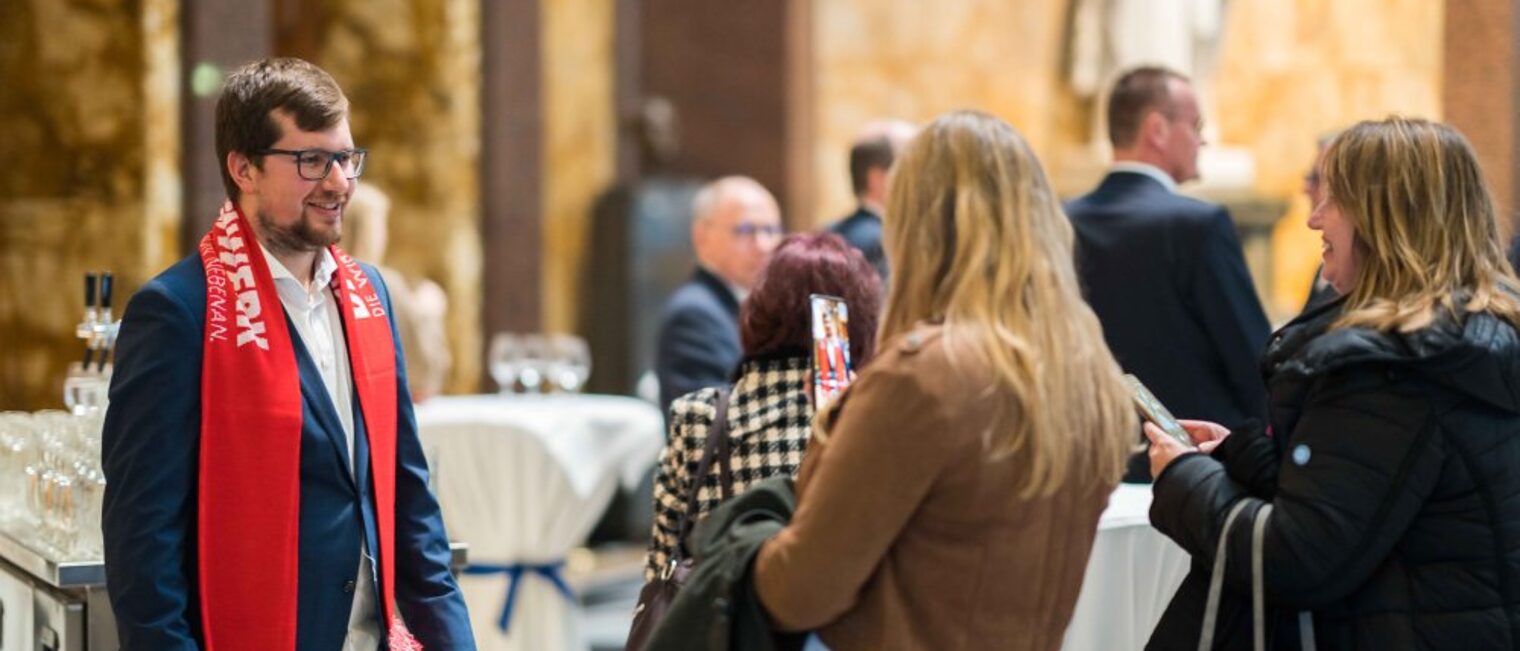 Impressionen der Meisterfeier des Jahrgangs 2022 am 18. Februar 2023 vor und w&auml;hrend der Veranstaltung im Kurhaus Wiesbaden.