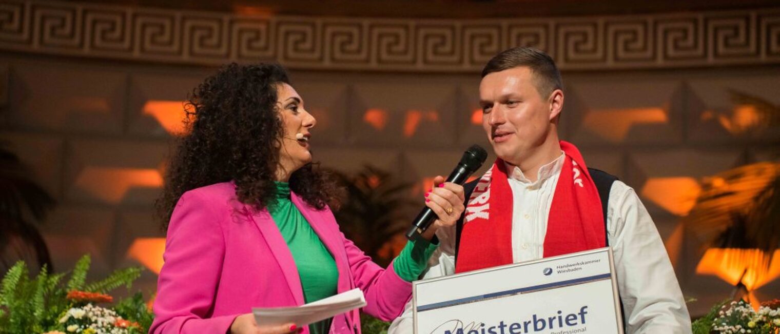 Impressionen der Meisterfeier des Jahrgangs 2022 am 18. Februar 2023 vor und w&auml;hrend der Veranstaltung im Kurhaus Wiesbaden.