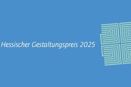 Bild mit der Schrift 19. Hessischer Gestaltungspreis und dem Logo