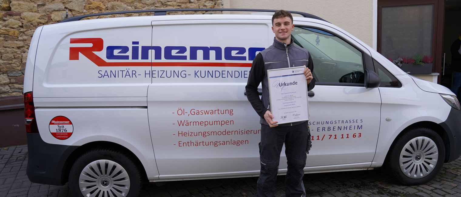 Dominik Krawczak ist von der Handwerkskammer Wiesbaden als Lehrling des Monats September ausgezeichnet worden.