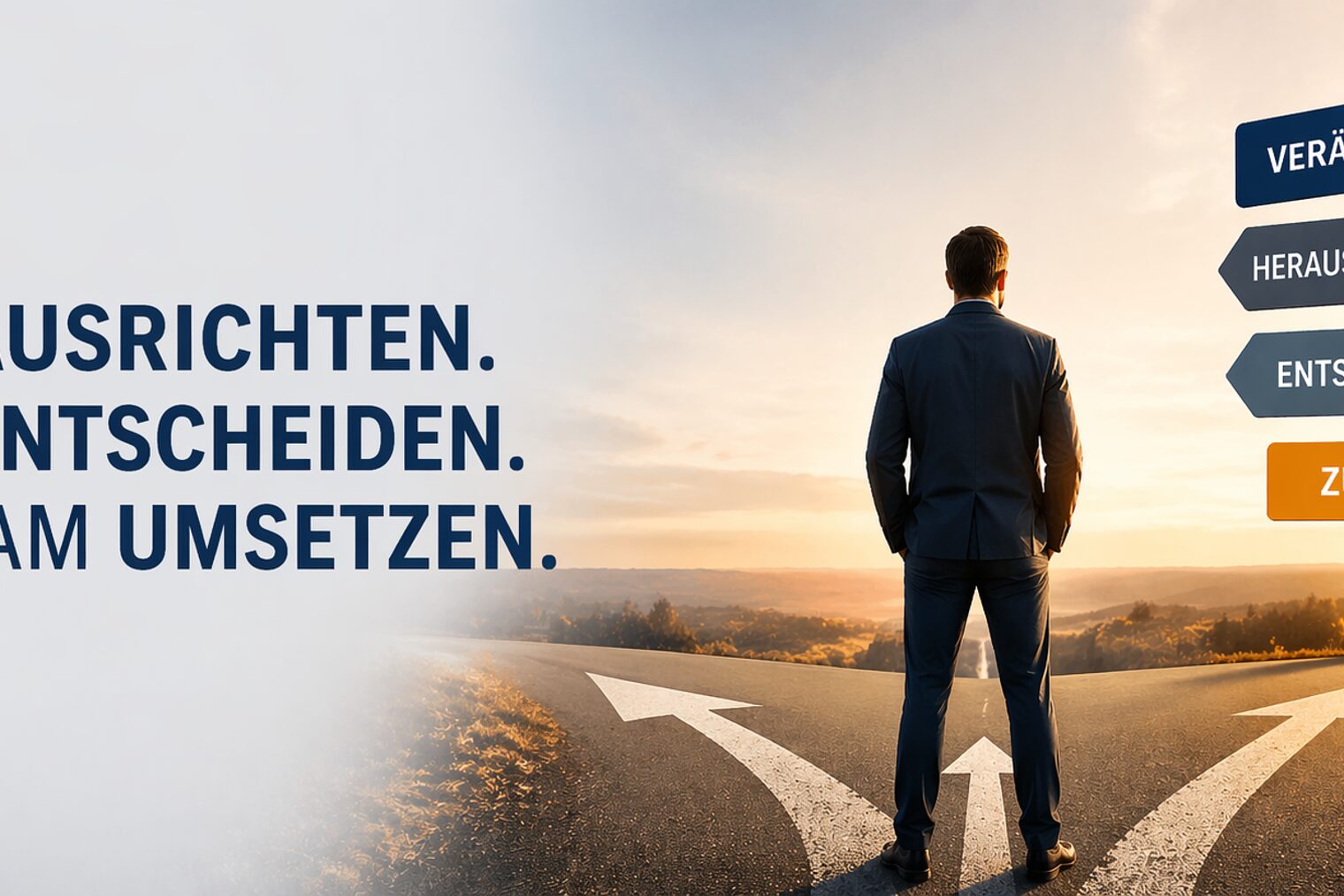 Werbebild für das Seminar Betrieb sichern, Zukunft gestalten – Orientierung in bewegten Zeiten.