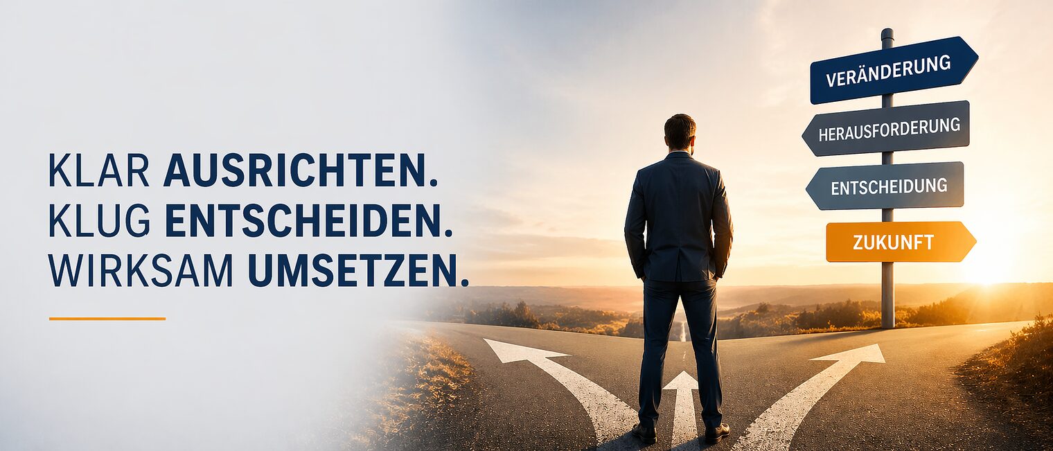 Werbebild für das Seminar Betrieb sichern, Zukunft gestalten – Orientierung in bewegten Zeiten.